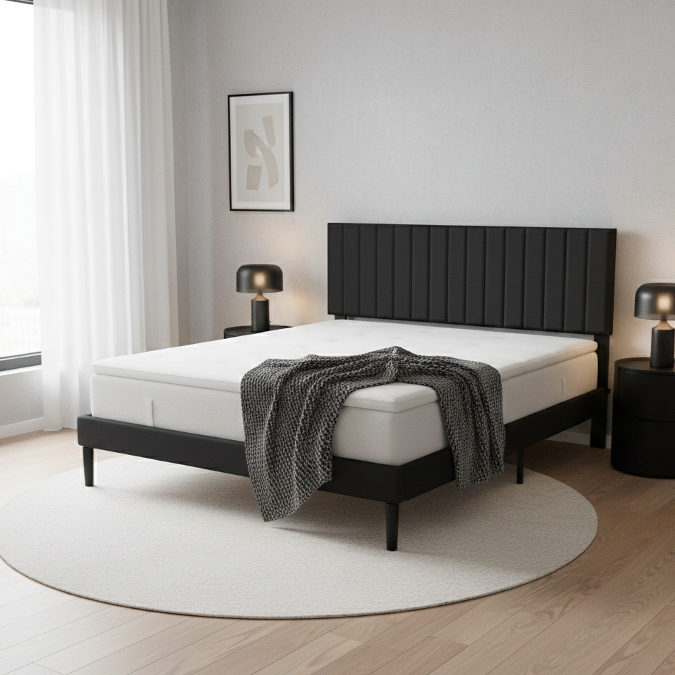 Cadre de lit rembourré