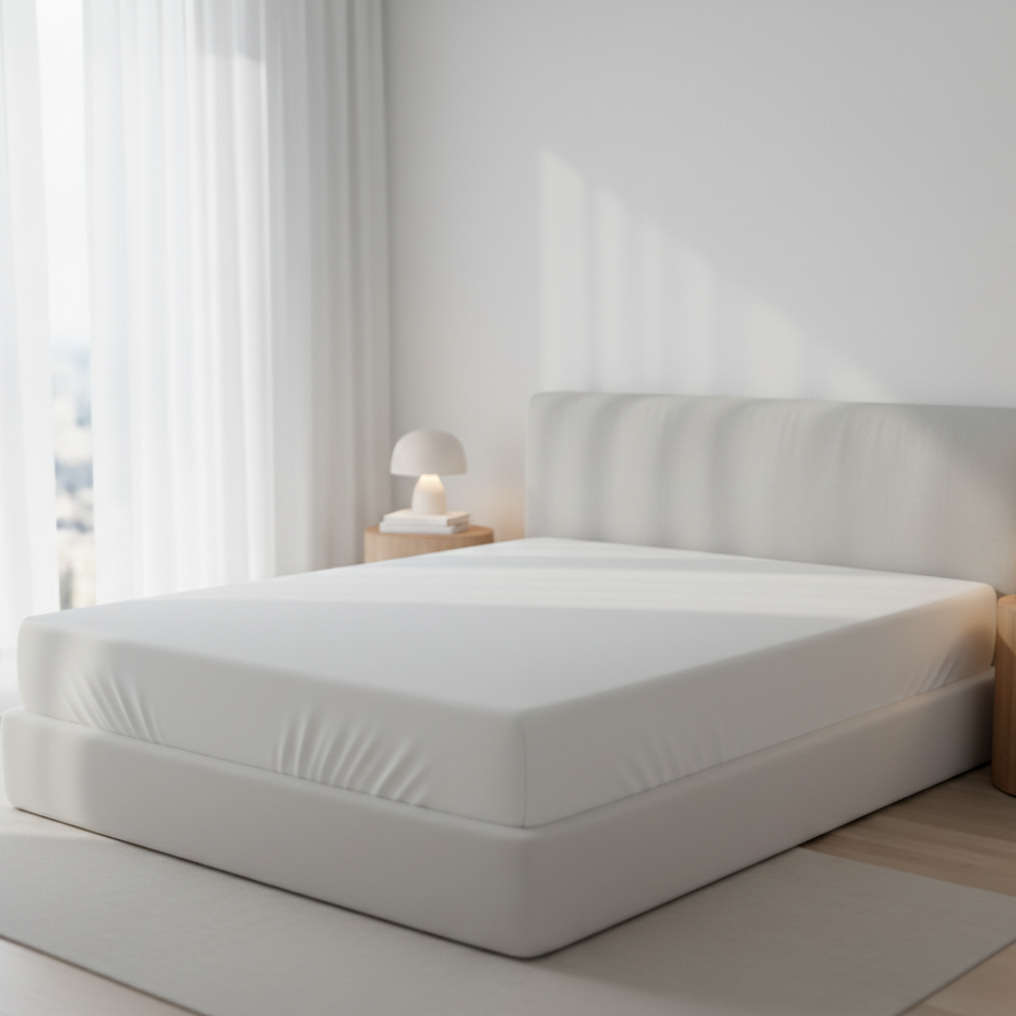 Drap-housse de protection blanc